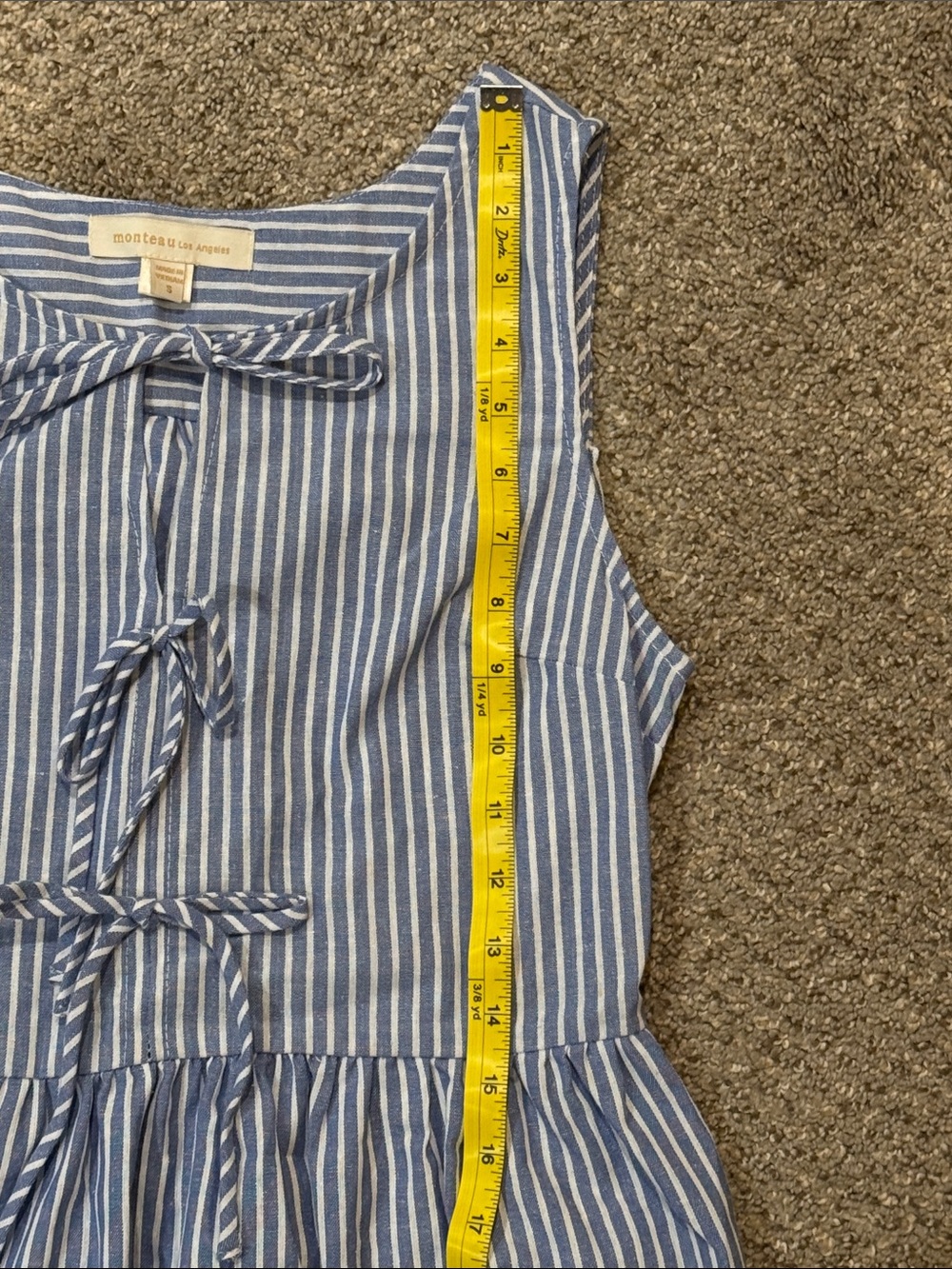 Striped Bow Front Dress - Picture 8 of 10